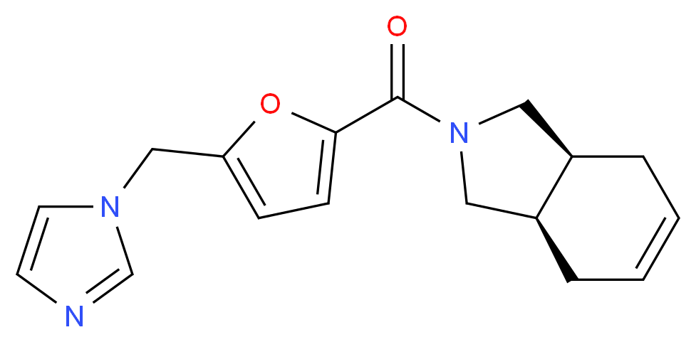 (3aR*,7aS*)-2-[5-(1H-imidazol-1-ylmethyl)-2-furoyl]-2,3,3a,4,7,7a-hexahydro-1H-isoindole_分子结构_CAS_)