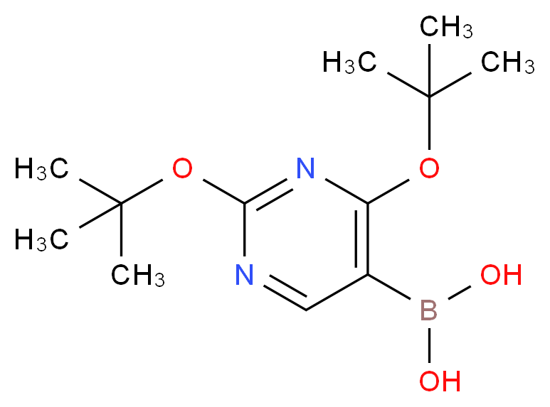 2,4-Di(tert-butoxy)pyrimidine-5-boronic acid_分子结构_CAS_306935-93-3)