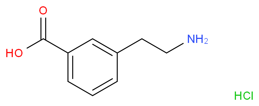 3-(2-aminoethyl)benzoic acid hydrochloride_分子结构_CAS_66658-60-4