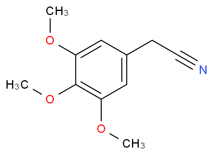 2-(3,4,5-TriMethoxyphenyl)acetonitrile_分子结构_CAS_13338-63-1)