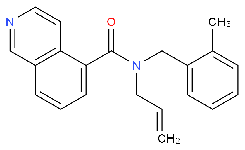 N-allyl-N-(2-methylbenzyl)isoquinoline-5-carboxamide_分子结构_CAS_)
