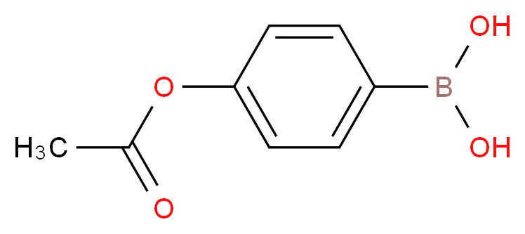 4-乙酰氧基苯硼酸_分子结构_CAS_177490-82-3)