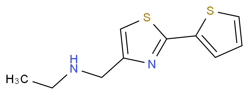 N-[(2-Thien-2-yl-1,3-thiazol-4-yl)methyl]-ethanamine_分子结构_CAS_)