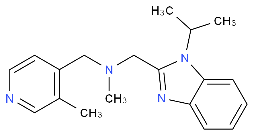 1-(1-isopropyl-1H-benzimidazol-2-yl)-N-methyl-N-[(3-methylpyridin-4-yl)methyl]methanamine_分子结构_CAS_)