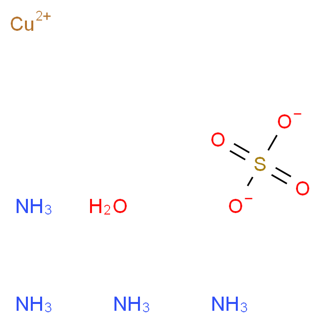 copper(2+) ion tetraamine hydrate sulfate_分子结构_CAS_10380-29-7