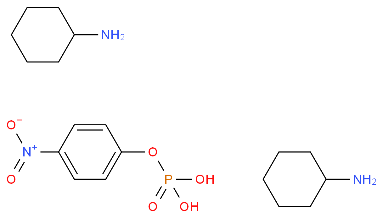 (4-nitrophenoxy)phosphonic acid; bis(cyclohexanamine)_分子结构_CAS_52483-84-8