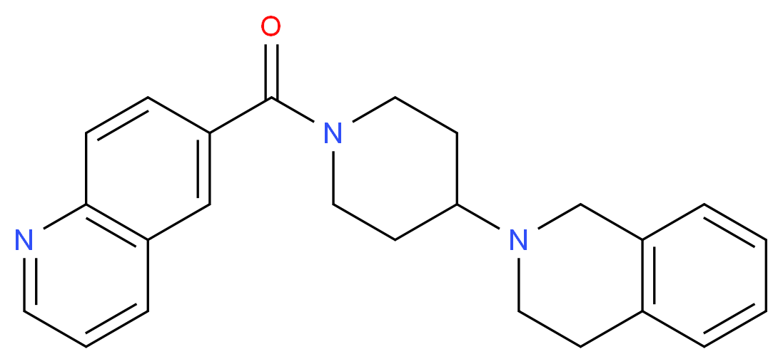 6-{[4-(3,4-dihydro-2(1H)-isoquinolinyl)-1-piperidinyl]carbonyl}quinoline_分子结构_CAS_)