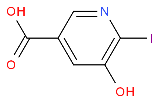 5-hydroxy-6-iodopyridine-3-carboxylic acid_分子结构_CAS_59288-39-0