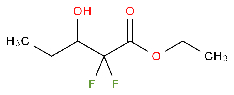 Ethyl 2,2-difluoro-3-hydroxypentanoate_分子结构_CAS_1092693-68-9)