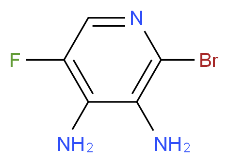 2-Bromo-5-fluoropyridine-3,4-diamine_分子结构_CAS_1227958-29-3)