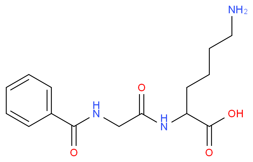 6-amino-2-[2-(phenylformamido)acetamido]hexanoic acid_分子结构_CAS_740-63-6