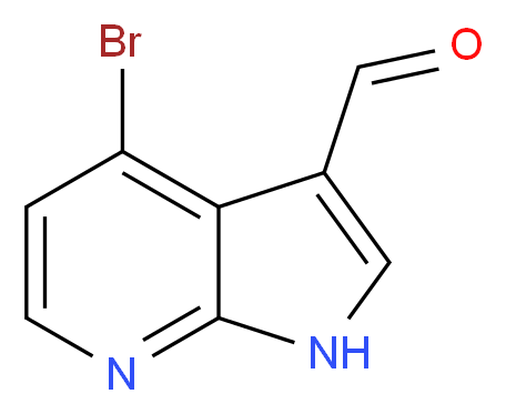 4-Bromo-1H-pyrrolo[2,3-b]pyridine-3-carbaldehyde_分子结构_CAS_1000340-35-1)