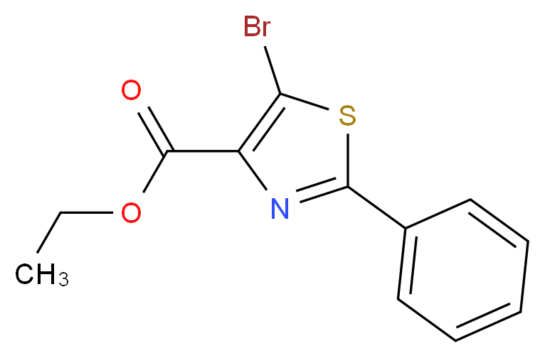ethyl 5-bromo-2-phenyl-1,3-thiazole-4-carboxylate_分子结构_CAS_914347-21-0