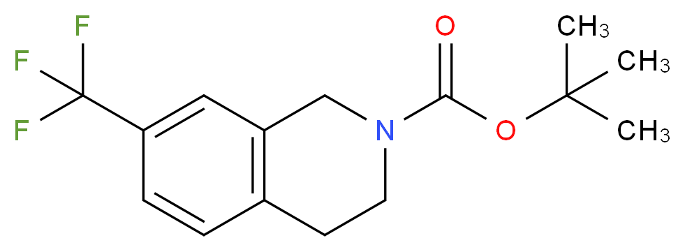 tert-butyl 7-(trifluoromethyl)-1,2,3,4-tetrahydroisoquinoline-2-carboxylate_分子结构_CAS_1257855-77-8