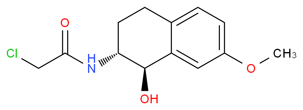 2-chloro-N-[(1R,2R)-1-hydroxy-7-methoxy-1,2,3,4-tetrahydronaphthalen-2-yl]acetamide_分子结构_CAS_153153-59-4