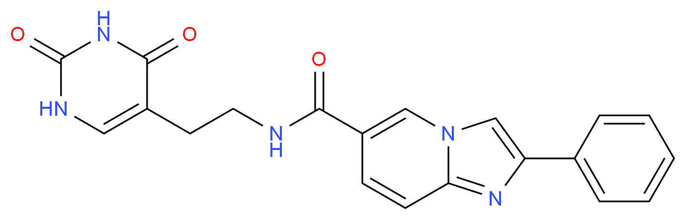 N-[2-(2,4-dioxo-1,2,3,4-tetrahydropyrimidin-5-yl)ethyl]-2-phenylimidazo[1,2-a]pyridine-6-carboxamide_分子结构_CAS_)