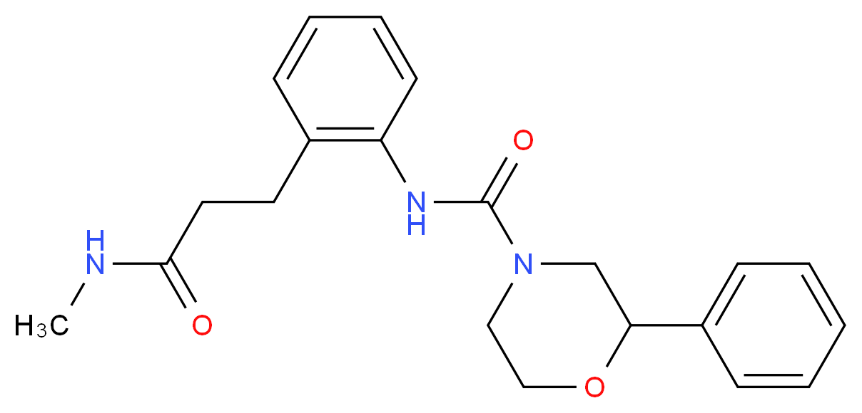 N-{2-[3-(methylamino)-3-oxopropyl]phenyl}-2-phenylmorpholine-4-carboxamide_分子结构_CAS_)