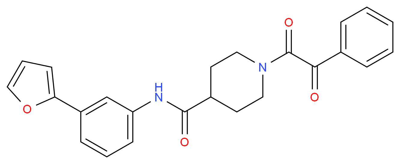 N-[3-(2-furyl)phenyl]-1-[oxo(phenyl)acetyl]-4-piperidinecarboxamide_分子结构_CAS_)