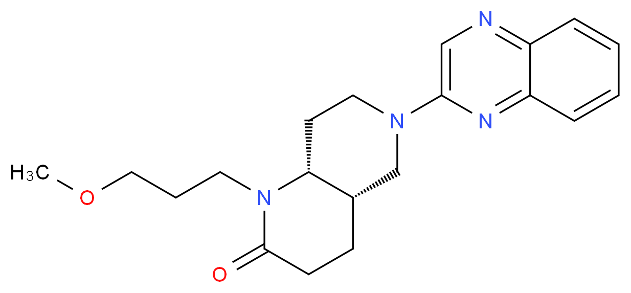 (4aS*,8aR*)-1-(3-methoxypropyl)-6-quinoxalin-2-yloctahydro-1,6-naphthyridin-2(1H)-one_分子结构_CAS_)