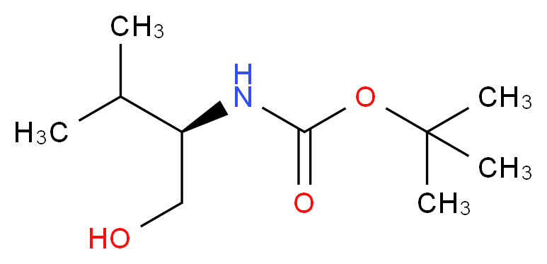 tert-butyl N-[(2R)-1-hydroxy-3-methylbutan-2-yl]carbamate_分子结构_CAS_106391-87-1