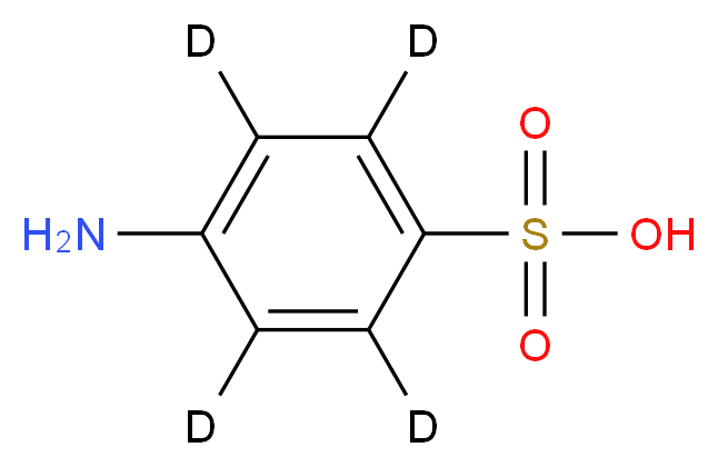 4-amino(<sup>2</sup>H<sub>4</sub>)benzene-1-sulfonic acid_分子结构_CAS_1235219-21-2