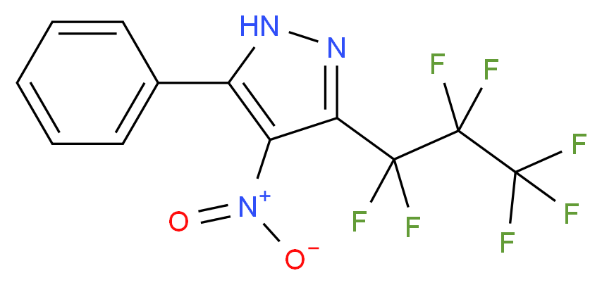 3-(Heptafluoropropyl)-4-nitro-5-phenylpyrazole_分子结构_CAS_)