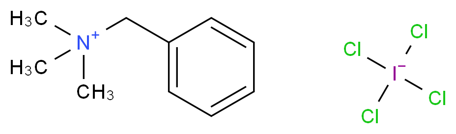 benzyltrimethylazanium; tetrachloro-λ<sup>3</sup>-iodanuide_分子结构_CAS_121309-88-4