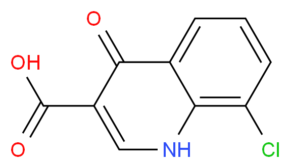 8-chloro-4-oxo-1,4-dihydroquinoline-3-carboxylic acid_分子结构_CAS_35975-71-4