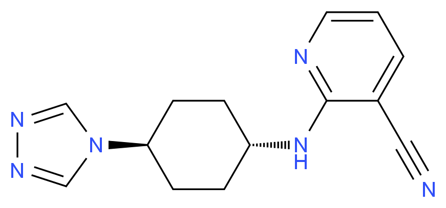 2-{[trans-4-(4H-1,2,4-triazol-4-yl)cyclohexyl]amino}nicotinonitrile_分子结构_CAS_)