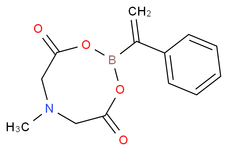 6-methyl-2-(1-phenylethenyl)-1,3,6,2-dioxazaborocane-4,8-dione_分子结构_CAS_1257651-50-5