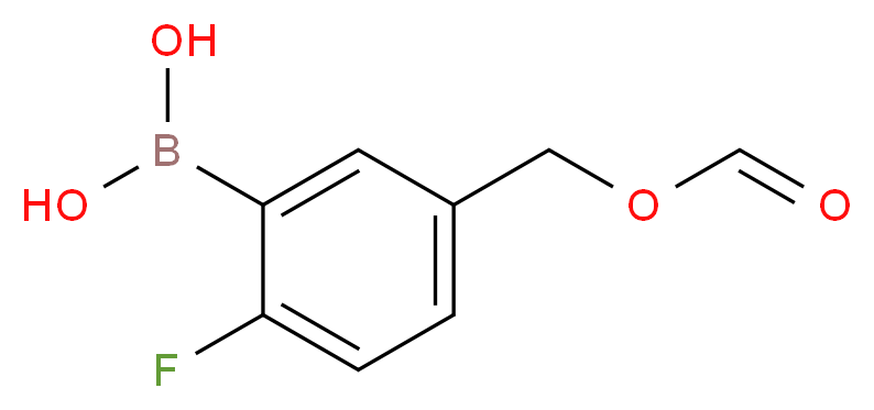 {2-fluoro-5-[(formyloxy)methyl]phenyl}boronic acid_分子结构_CAS_850568-04-6
