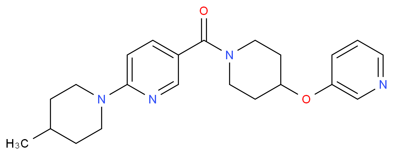 2-(4-methyl-1-piperidinyl)-5-{[4-(3-pyridinyloxy)-1-piperidinyl]carbonyl}pyridine_分子结构_CAS_)