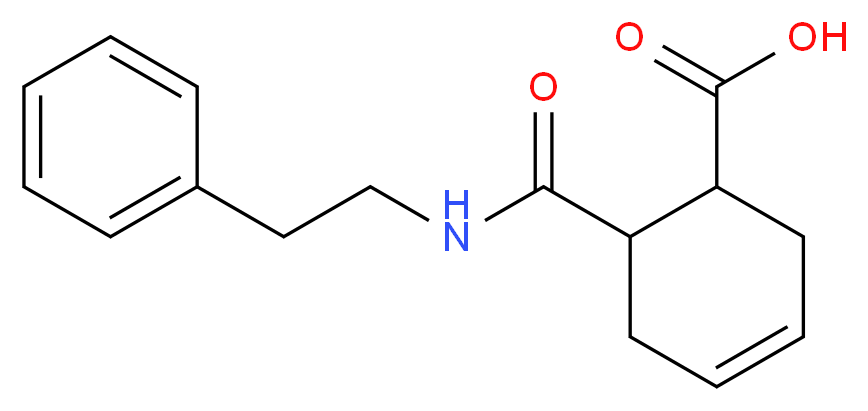 6-Phenethylcarbamoyl-cyclohex-3-ene-carboxylic acid_分子结构_CAS_351982-48-4)