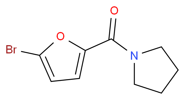 1-(5-bromofuran-2-carbonyl)pyrrolidine_分子结构_CAS_157642-10-9