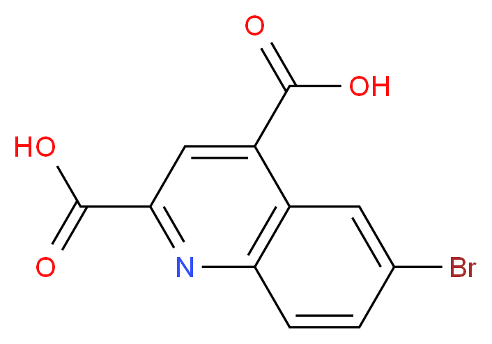 6-Bromoquinoline-2,4-dicarboxylic acid_分子结构_CAS_250641-14-6)