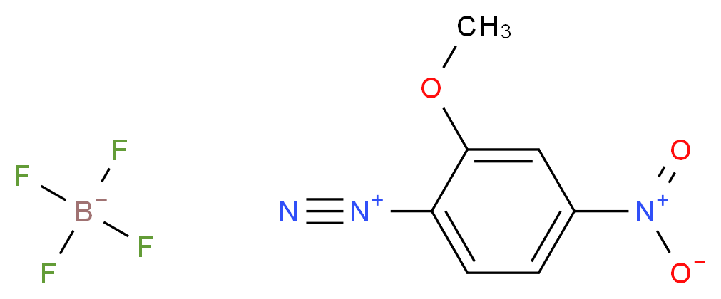 2-methoxy-4-nitrobenzene-1-diazonium; tetrafluoroboranuide_分子结构_CAS_2357-51-9