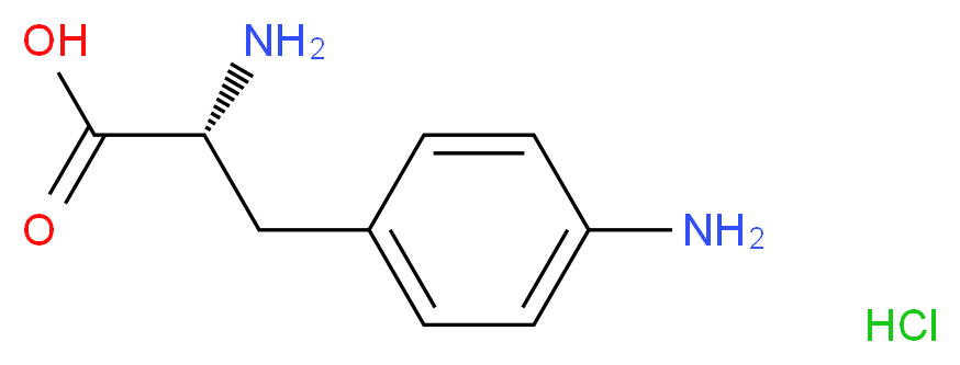 (2R)-2-amino-3-(4-aminophenyl)propanoic acid hydrochloride_分子结构_CAS_196408-63-6