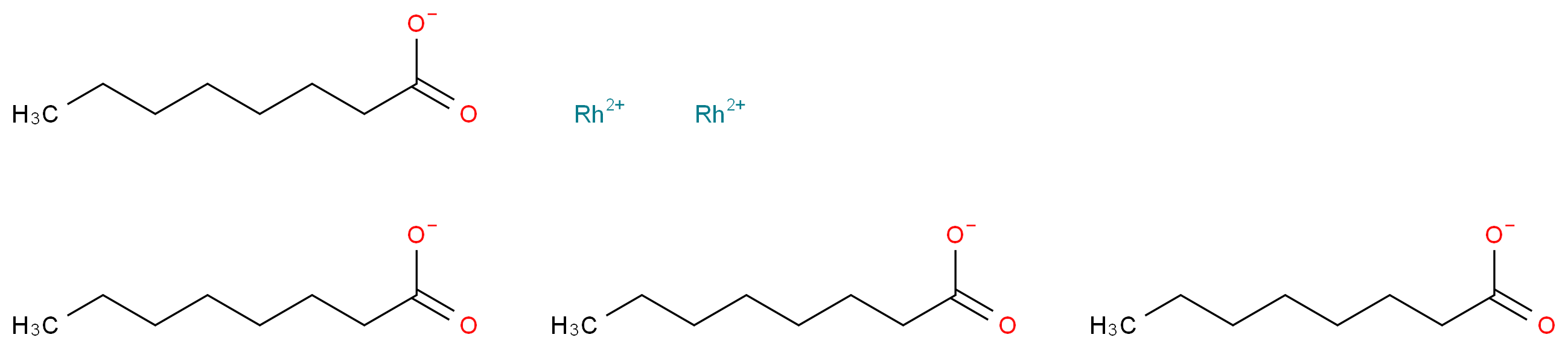 bis(λ<sup>2</sup>-rhodium(2+) ion) tetraoctanoate_分子结构_CAS_73482-96-9