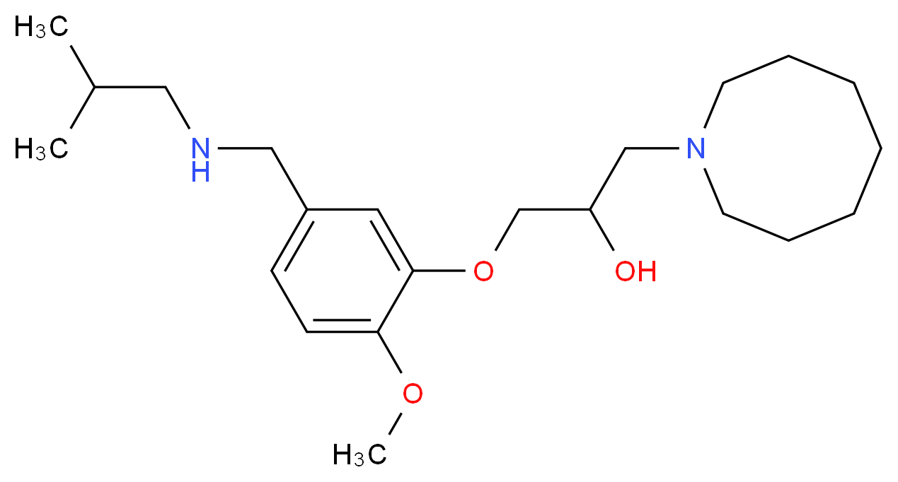 1-(1-azocanyl)-3-{5-[(isobutylamino)methyl]-2-methoxyphenoxy}-2-propanol_分子结构_CAS_)