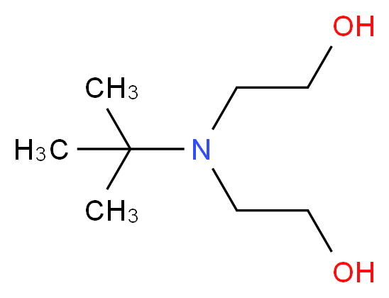 2-[tert-butyl(2-hydroxyethyl)amino]ethan-1-ol_分子结构_CAS_2160-93-2