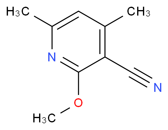 2-Methoxy-4,6-dimethylnicotinonitrile_分子结构_CAS_65515-39-1)