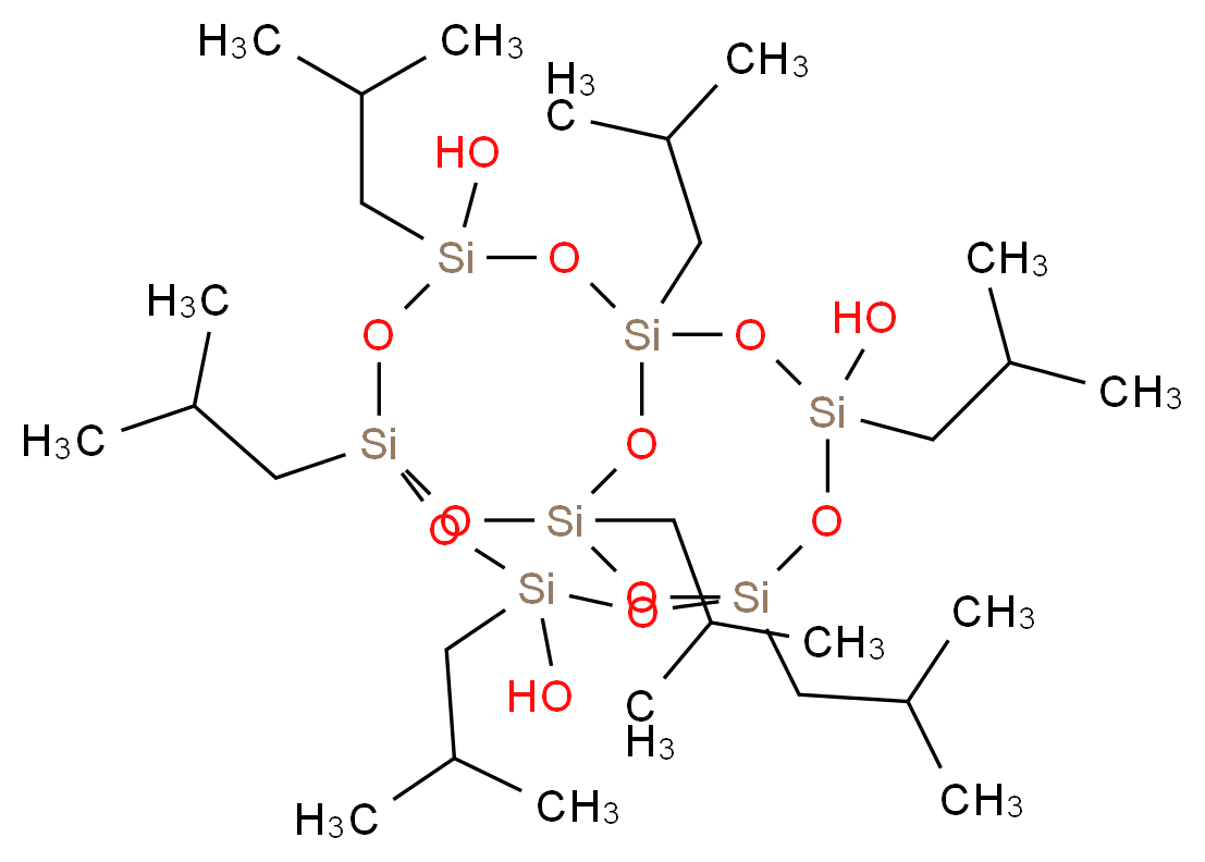 1,3,5,7,9,11,14-七异丁基三环[7.3.3.15,11]七硅氧烷-内-3,7,14-三醇_分子结构_CAS_307531-92-6)