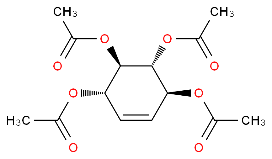 (1R,2S,5S,6R)-2,5,6-tris(acetyloxy)cyclohex-3-en-1-yl acetate_分子结构_CAS_25348-63-4