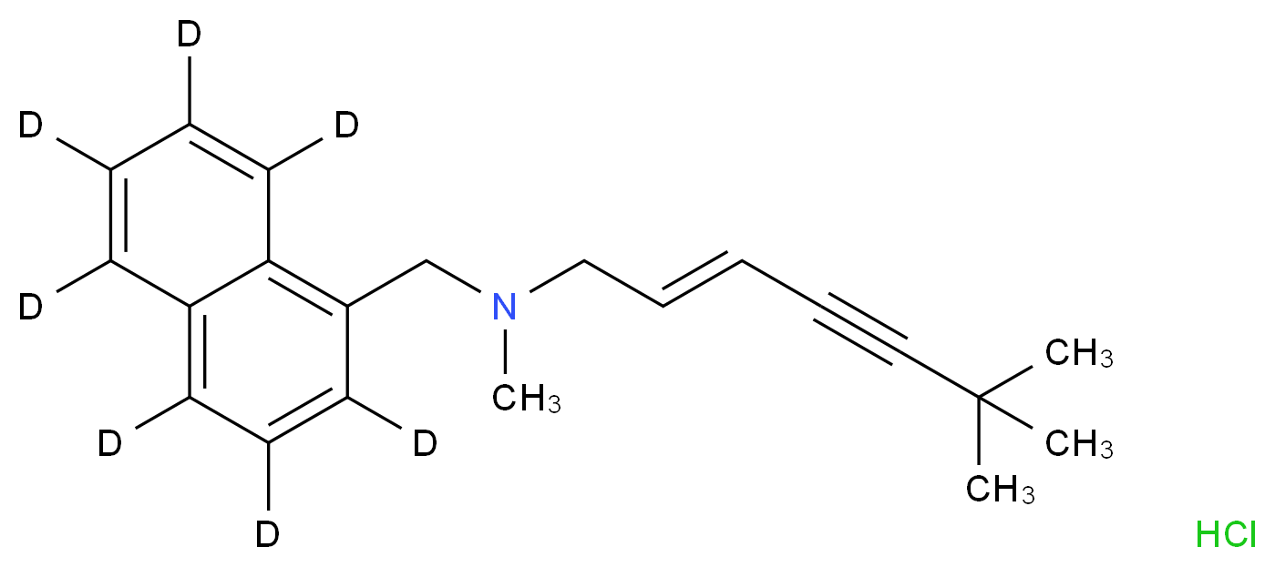 [(2E)-6,6-dimethylhept-2-en-4-yn-1-yl](methyl)[(<sup>2</sup>H<sub>7</sub>)naphthalen-1-ylmethyl]amine hydrochloride_分子结构_CAS_1185240-27-0