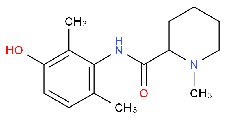 N-(3-hydroxy-2,6-dimethylphenyl)-1-methylpiperidine-2-carboxamide_分子结构_CAS_616-66-0