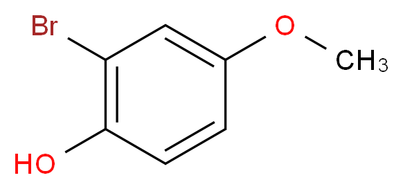 2-bromo-4-methoxyphenol_分子结构_CAS_17332-11-5