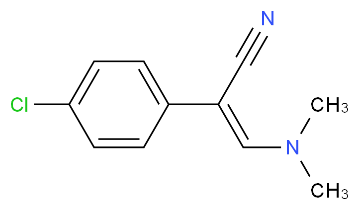 2-(4-Chlorophenyl)-3-(dimethylamino)acrylonitrile_分子结构_CAS_40373-88-4)