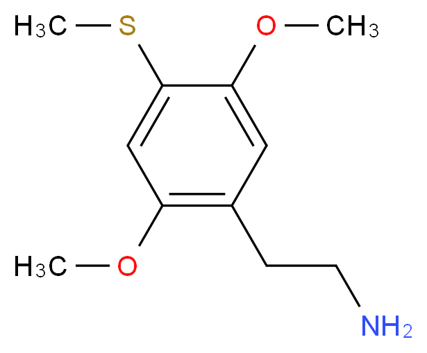 2-[2,5-dimethoxy-4-(methylsulfanyl)phenyl]ethan-1-amine_分子结构_CAS_61638-09-3