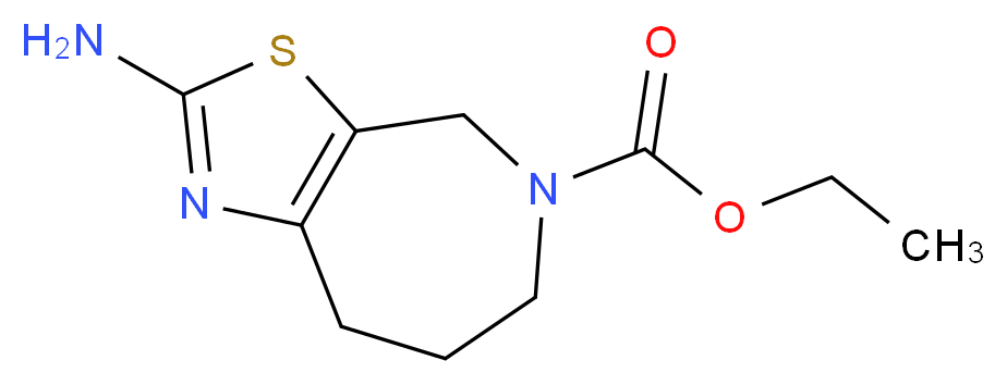 2-Amino-4,6,7,8-tetrahydro-5-(N-carbethoxy)thiazolo[5,4-d]azepine_分子结构_CAS_887352-60-5)