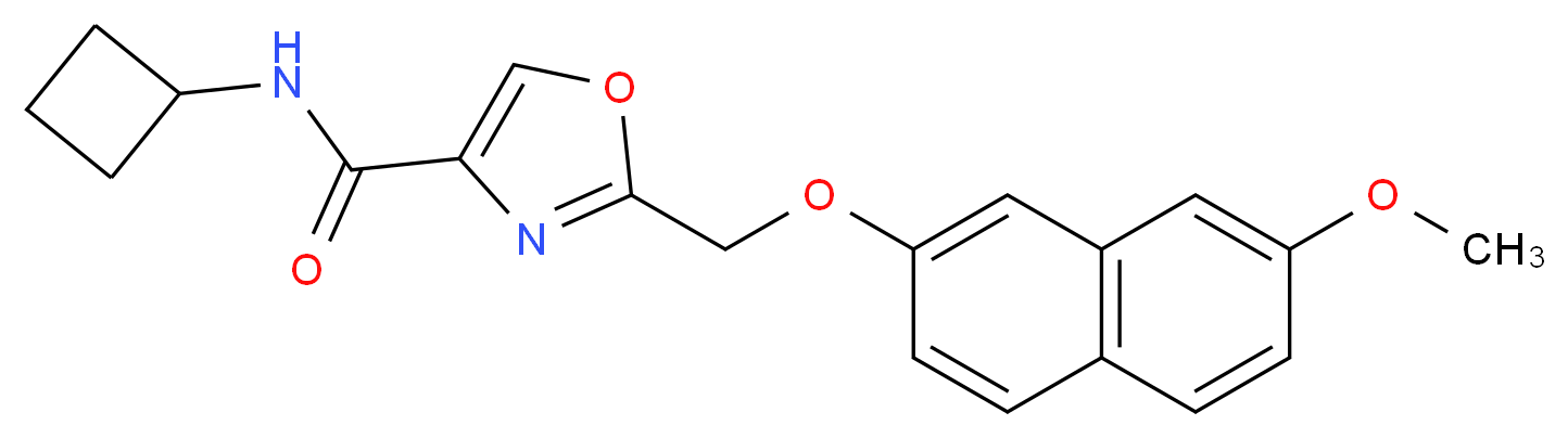 N-cyclobutyl-2-{[(7-methoxy-2-naphthyl)oxy]methyl}-1,3-oxazole-4-carboxamide_分子结构_CAS_)